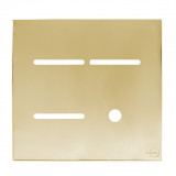 Placa p/ 3 Interruptores + furo 4x4 - Novara Glass Dourado